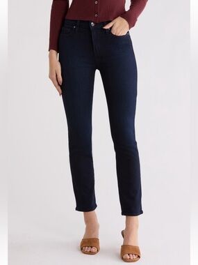 PAIGE Cindy Ultra High Rise Straight Ankle Jeans